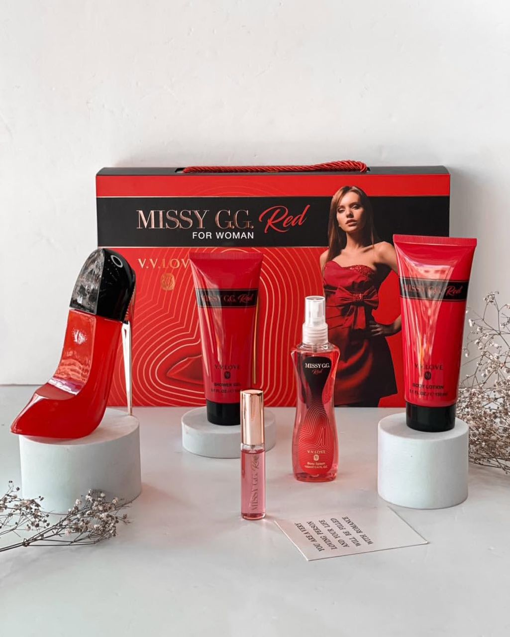 Missy G.G. Red Eau De Parfum Pour Femme 5PCS Set